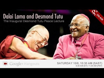 Hangout Info von Dalai Lama und Archbishop Desmond Tutu