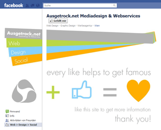 Screenshot Old Facebook Fan page of Ausgetrock.net with Friend Gate